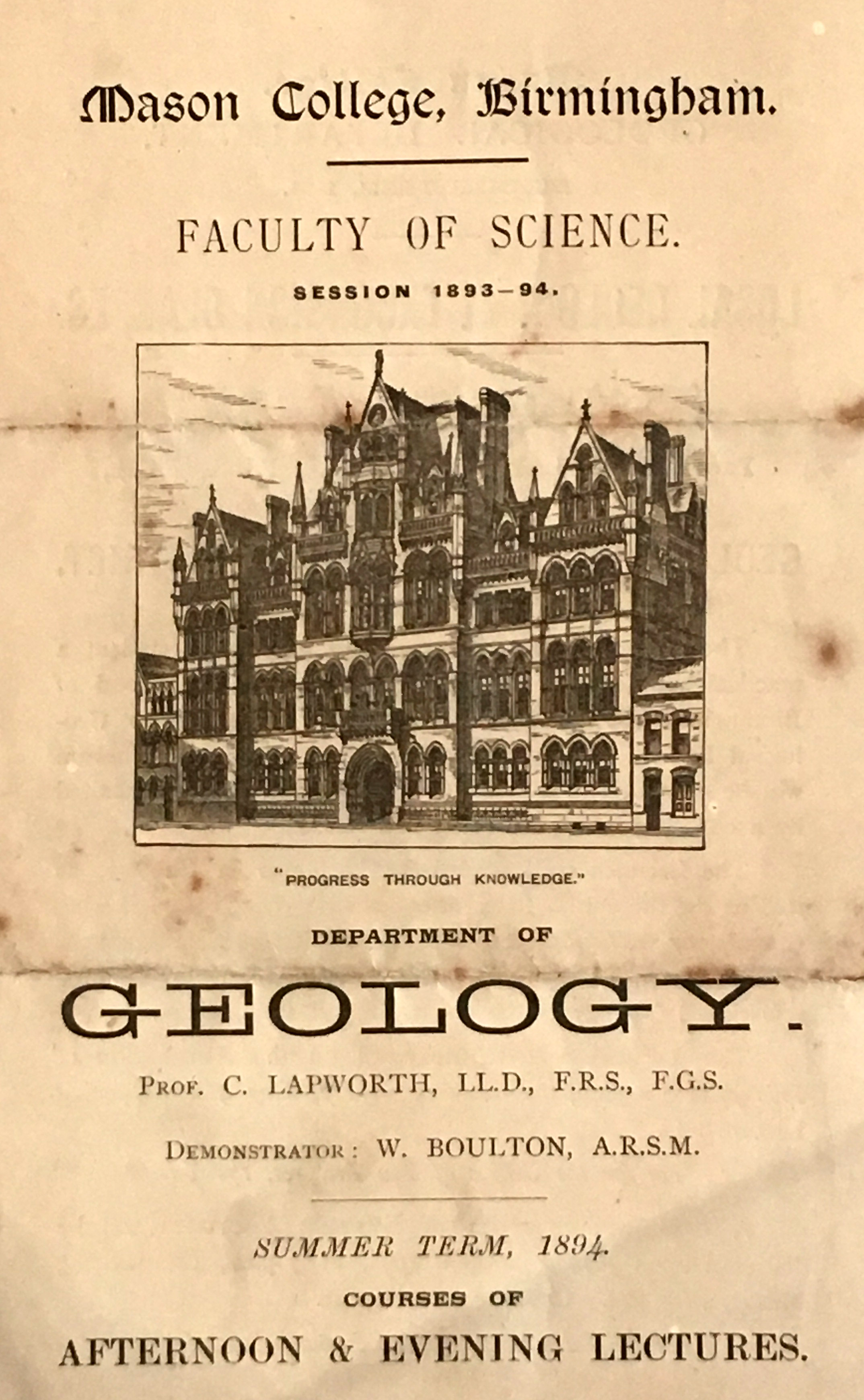 An image from the Lapworth Archive